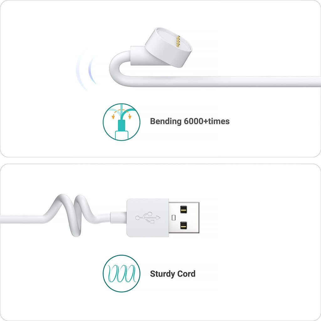 Tusita 10Ft Power Cord Compatible Google Nest Cam Outdoor Or Indoor Camera   White, 3M