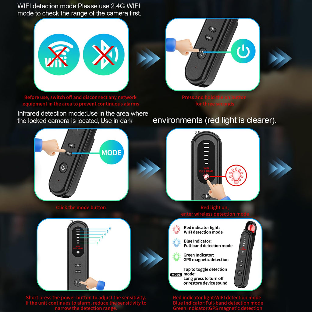Hidden Camera Detector   2025 Camera Detector, Hidden Device Gps Detector, Bug Detector, Rf Wireless Signal Scanner, Camera Dete
