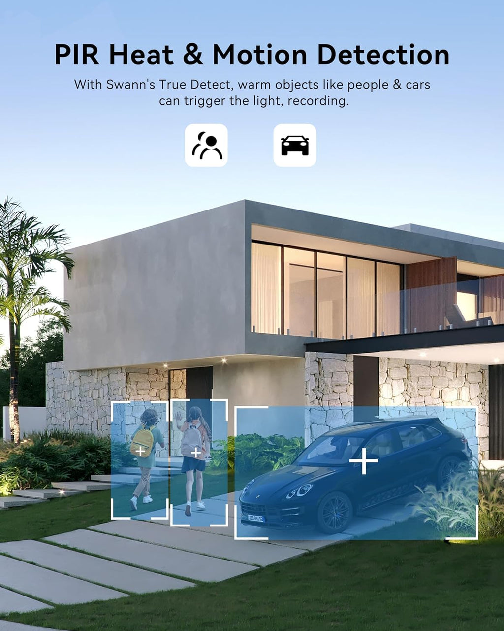 Swann Nvr Add On Security Camera For Wired Poe Nvr Cctv Recorders, 4K Ultra Hd Video, Indoor/Outdoor Surveillance, Sensor Lights