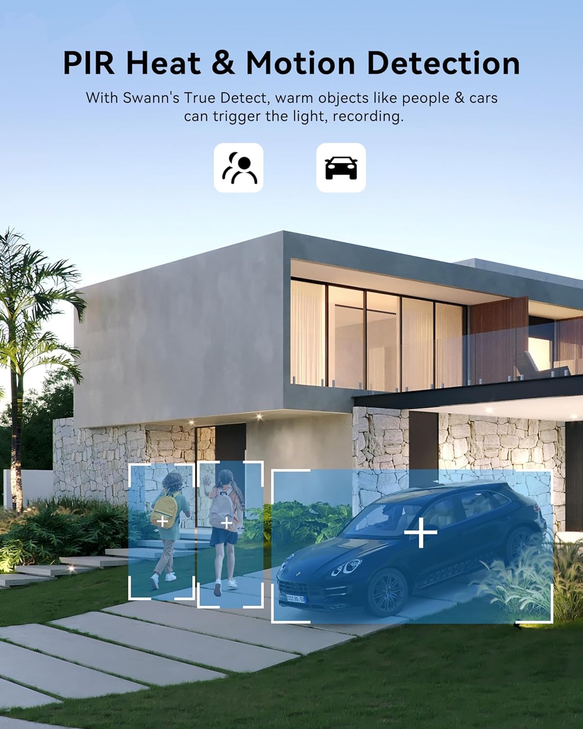 Swann Nvr Add On Security Camera For Wired Poe Nvr Cctv Recorders, 4K Ultra Hd Video, Indoor/Outdoor Surveillance, Sensor Lights