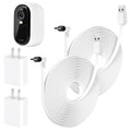 ALERTCAM 2Pack 25FT Weatherproof Power Cable for Arlo Essential 2K Outdoor Security Camera - Flat Charging Cord, White