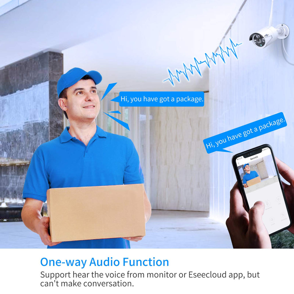 Hiseeu Wireless Pro Wifi Security Camera System, 16Ch 4K Nvr Kit, 8Pcs 5Mp Cctv Home Security Camera System For Indoor/Outdoor Use, Night Vision, Waterproof, Motion Detection, 3Tb Hard Drive