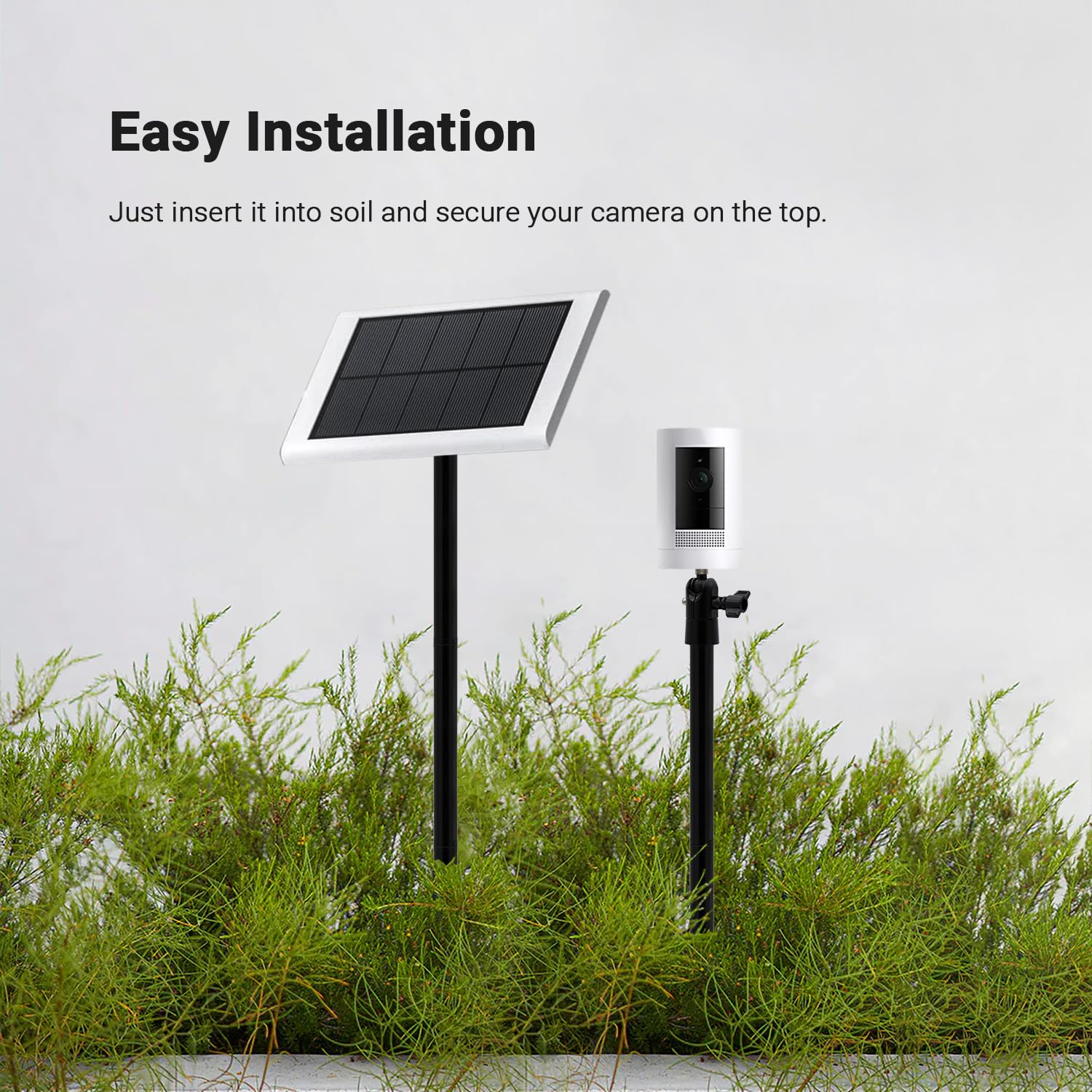 Holicfun Security Camera Ground Stake, Heavy Duty Stand Mount With Adjustable Angle And Height For Ring, Blink, Arlo, Eufy, Wyze